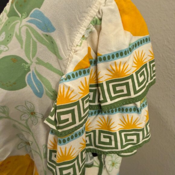 RACHEL ZOE Plus 2X Tropical Top Shirt Blouse Tunic - Picture 2 of 5